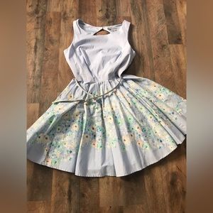 Spring, summer, Kentucky Derby, Easter, sleeveless floral pastel dress